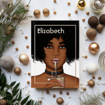 Rose Gold Afro Geburtstagsparty Einladung