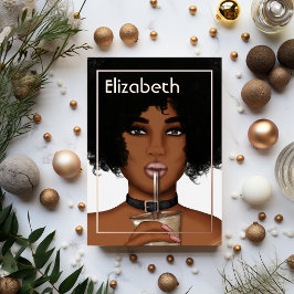 Rose Gold Afro Geburtstagsparty Einladung