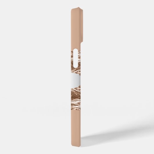 Rose Gold-Agar-Marmor-Namensskript Case-Mate iPhone Hülle (Rückseite / Rechts)