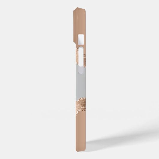 Rose Gold-Agar-Marmor-Namensskript Case-Mate iPhone Hülle (Rückseite / Links)