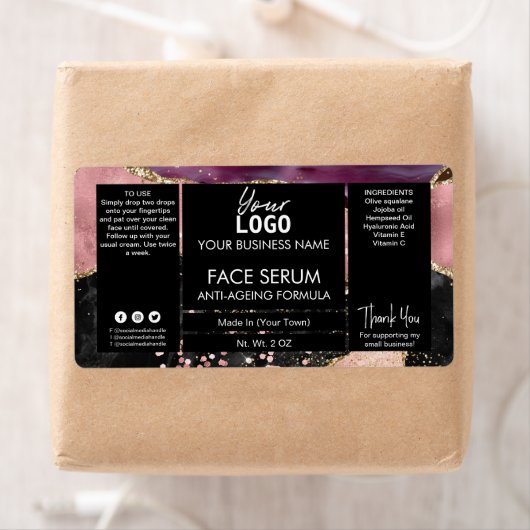 Rose Gold Agate Face und Haaröl Serum (Insitu)