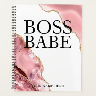 Rose Gold Agate Girl Boss Babe Hustelfrauen Planer