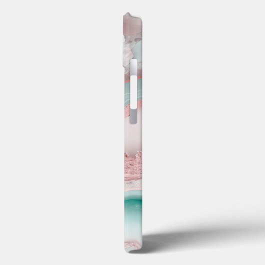 Rose Gold Agate Muster Case-Mate iPhone Hülle (Rückseite / Links)