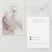 Rose Gold Agate Necklace Logoaufzeichnung Visitenkarte (Vorne/Hinten)