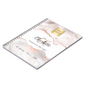 Rose Gold-Age-Logo monogramm elegantes Geschäft Notizblock (Linke Seite)