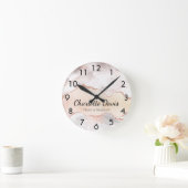 Rose Gold Age Marmormarkt Runde Wanduhr (Zuhause)