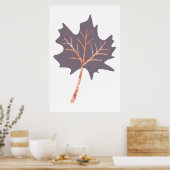 Rose Gold-Ahornleaf Poster (Küche)