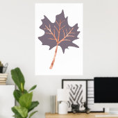 Rose Gold-Ahornleaf Poster (Heimbüro)