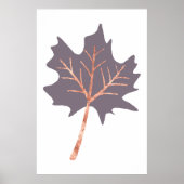 Rose Gold-Ahornleaf Poster (Vorne)