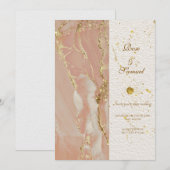 Rose Gold Alcohol Ink Elegant Wedding Invitation Einladung (Vorne/Hinten)