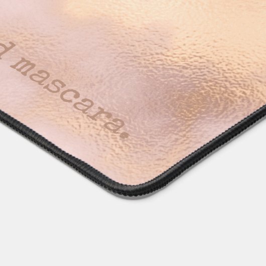 Rose Gold Alles ist mit Kaffee möglich Schreibtischunterlage (Ecke)