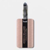 Rose-Gold-Aluminiumstruktur Gepäckanhänger (Rückseite vertikal)