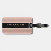 Rose-Gold-Aluminiumstruktur Gepäckanhänger (Rückseite horizontal)