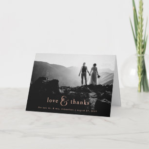 Rose Gold Ampersand Foto Vielen Dank Dankeskarte