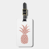 Rose Gold Ananas Gepäckmarke Gepäckanhänger (Vorderseite vertikal)