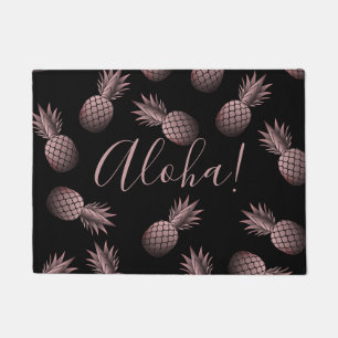 Rose Gold Ananas Hawaiian Aloha Fußmatte