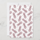 Rose Gold Ananas Hochzeiten Einladungen (Rückseite)