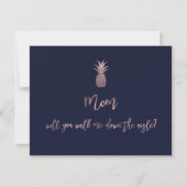 Rose Gold Ananas Mama, wird mich runter gehen. Save The Date (Vorderseite)