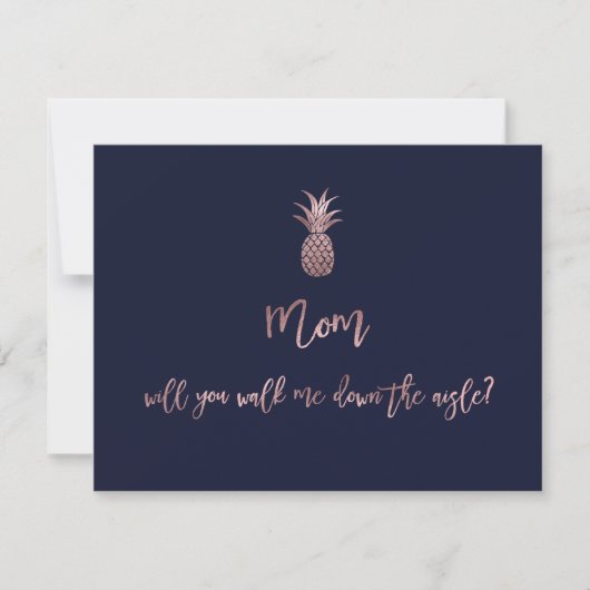 Rose Gold Ananas Mama, wird mich runter gehen. Save The Date (Vorderseite)