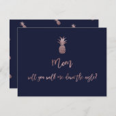 Rose Gold Ananas Mama, wird mich runter gehen. Save The Date (Vorne/Hinten)