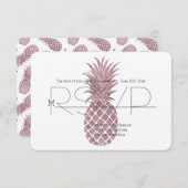 Rose Gold Ananas UAWG RSVP Karte (Vorne/Hinten)