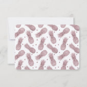 Rose Gold Ananas UAWG RSVP Karte (Rückseite)