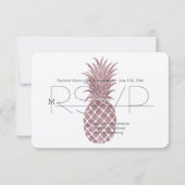 Rose Gold Ananas UAWG RSVP Karte (Vorderseite)