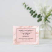 Rose Gold and Blush Wedding Information Card Begleitkarte (Stehend Vorderseite)
