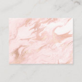 Rose Gold and Blush Wedding Information Card Begleitkarte (Rückseite)
