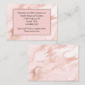 Rose Gold and Blush Wedding Information Card Begleitkarte (Vorne/Hinten)