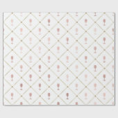 Rosé Gold and Gold French Wine themed Geschenkpapier (Flach)