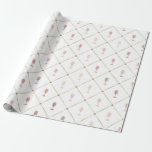 Rosé Gold and Gold French Wine themed Geschenkpapier<br><div class="desc">Paris vintage wine glass pattern wrapping paper..</div>