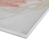 Rose Gold and Marble glitter Name Schneidebrett (Ecke)