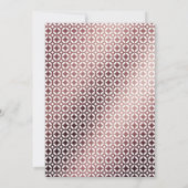 Rose Gold-Änderung der Pläne Verspätete Hochzeitsk Einladung (Rückseite)