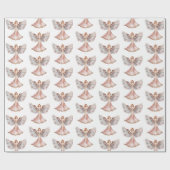 Rose Gold Angels Geschenkpapier (Flach)