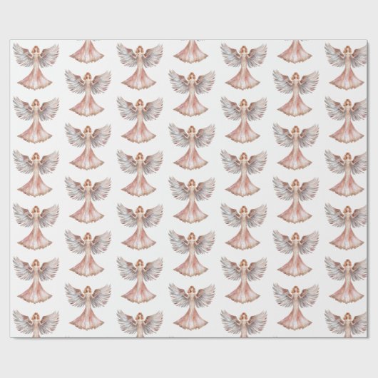 Rose Gold Angels Geschenkpapier (Flach)
