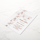 rose gold angels pattern cross Confirmation Folieneinladung (Gedreht)