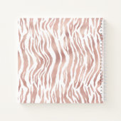 Rose Gold Animal Print Glam Monogram Sketchbook Notizblock (Rückseite)