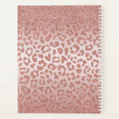 Rose Gold Animal Print Glitterie Gradient Planner Planer (Rückseite)