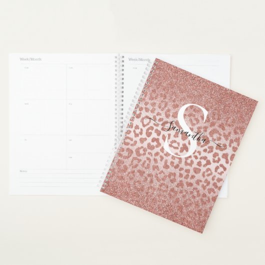 Rose Gold Animal Print Glitterie Gradient Planner Planer (Anzeige)