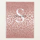 Rose Gold Animal Print Glitterie Gradient Planner Planer (Vorderseite)