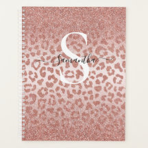 Rose Gold Animal Print Glitterie Gradient Planner