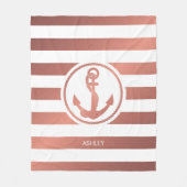 Rose Gold Anker Fleecedecke (Vorderseite)