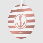 Rose Gold Anker Ornament (Vorderseite)