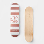 Rose Gold Anker Skateboard (Vorderseite)