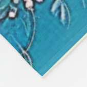 Rose Gold Aquamarin Bloom Art Fleecedecke (Ecke)