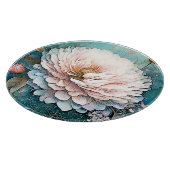 Rose Gold Aquamarin Bloom Art Schneidebrett (Ecke)