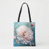 Rose Gold Aquamarin Bloom Art Tasche (Vorderseite)