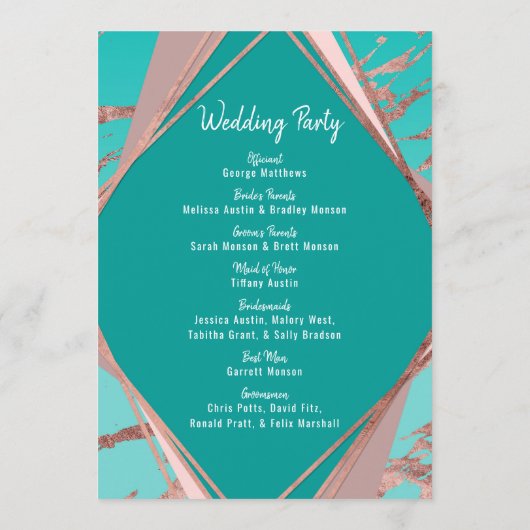 Rose Gold Aquamarine Diamantenprogramme Programm (Rückseite)