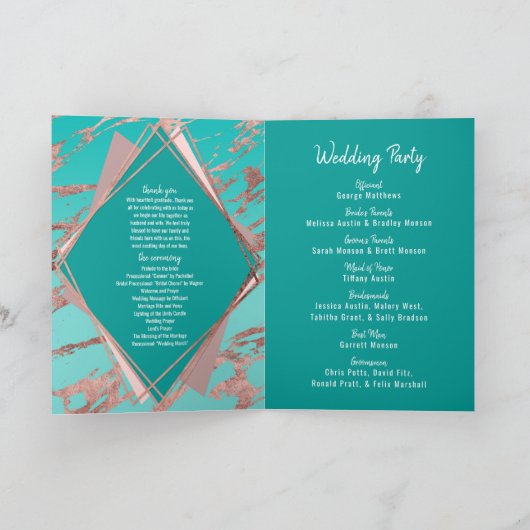 Rose Gold Aquamarine Diamantenprogramme Programm (Innenseite)